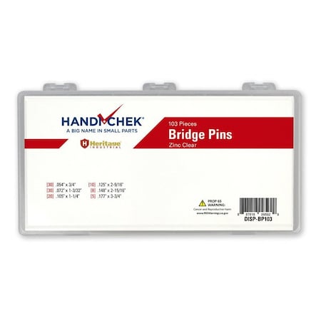 Heritage Industrial Cotter Pin Assortment, Carbon Steel, Zinc Plated, 103 Pcs DISP-BP103